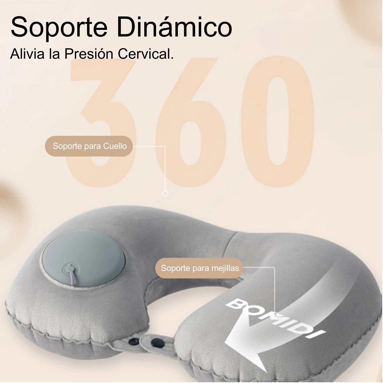 Combo especial: Almohada Masajeadora Multifuncional Roja MP1 + Almohada de viaje