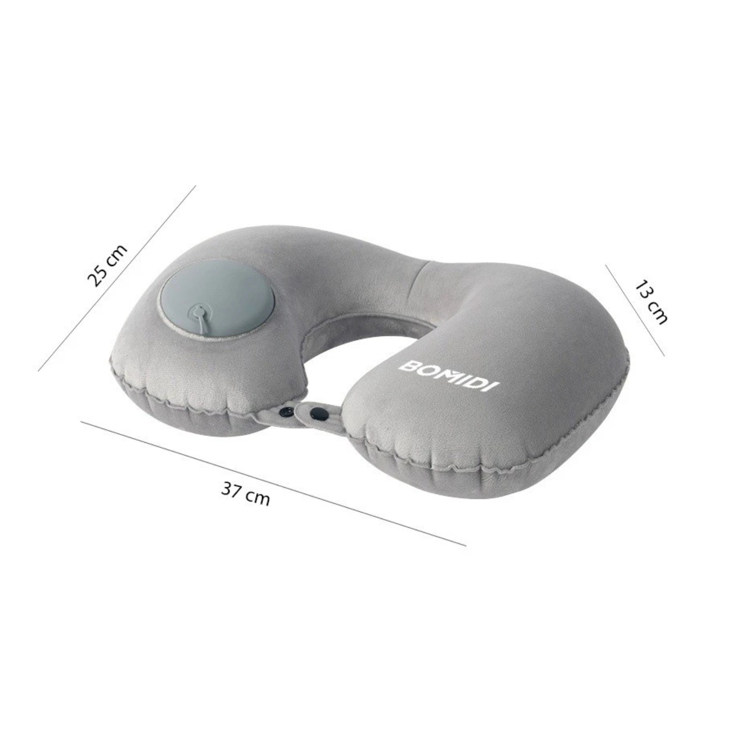 Almohada De Cuello Inflable Bomidi U02 Gris