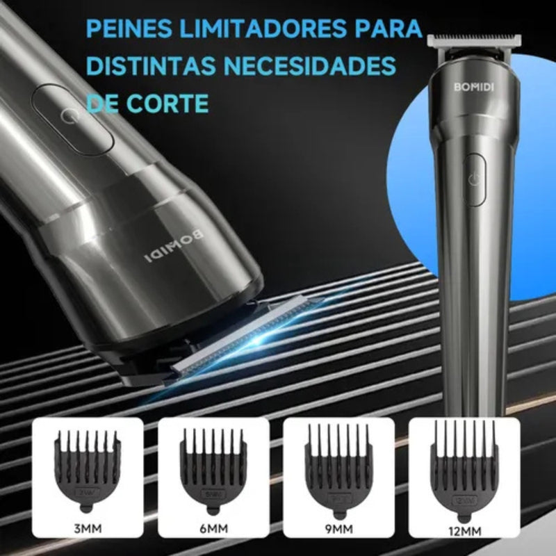 Cortadora Profesional De Cabello Bomidi | Silver | Recargable Tipo-C