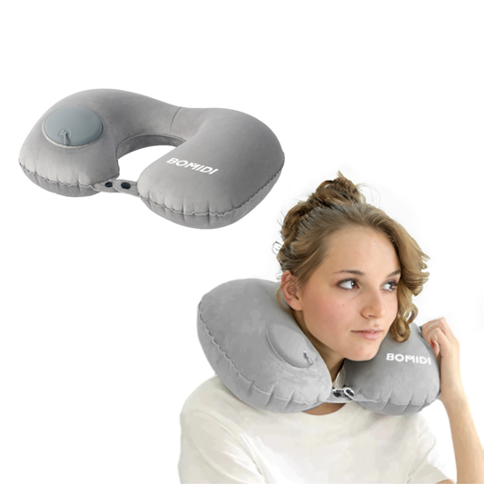 Almohada De Cuello Inflable Bomidi U02 Gris