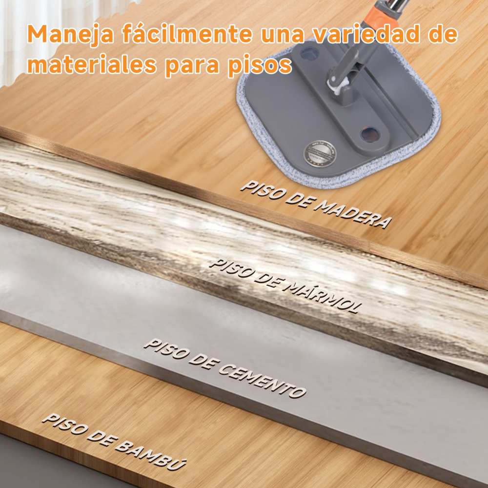 Set : 6 Paños/Mopas de Microfibra De Limpieza Para Trapeador M20_GR Bomidi