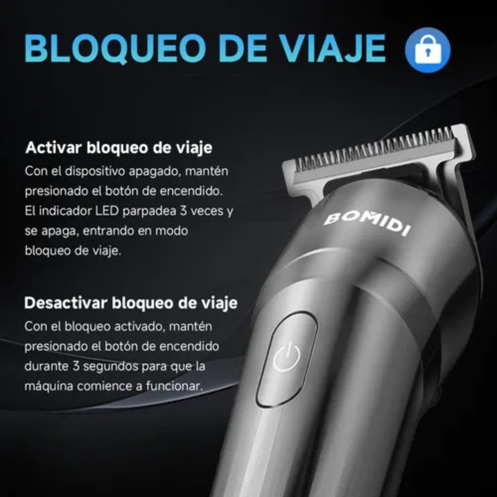 Cortadora De Cabello 3 En 1 Bomidi Recargable Profesional y Belleza