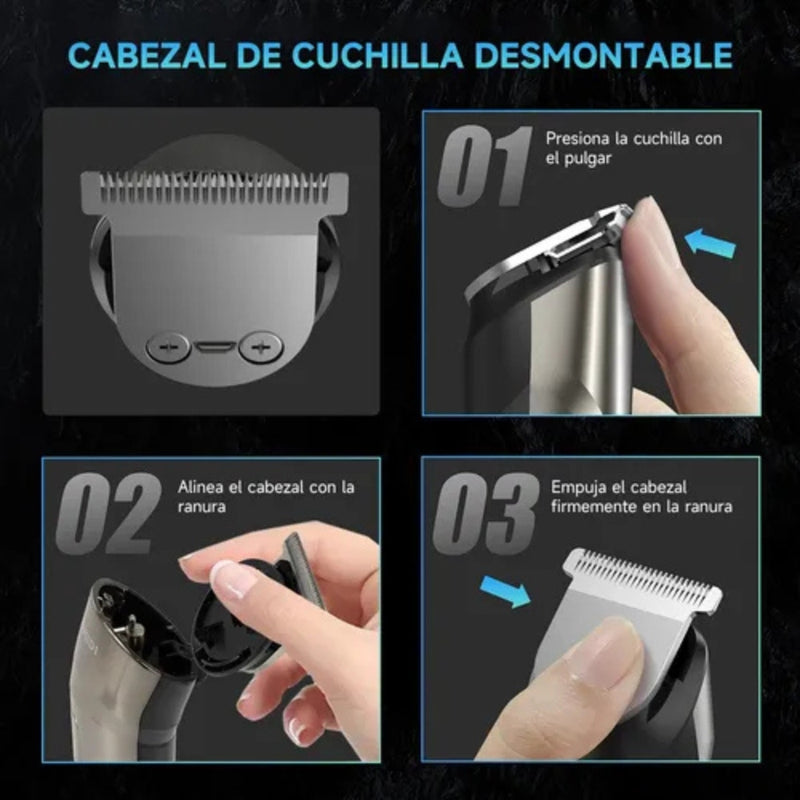 Cortadora Profesional De Cabello Bomidi | Silver | Recargable Tipo-C