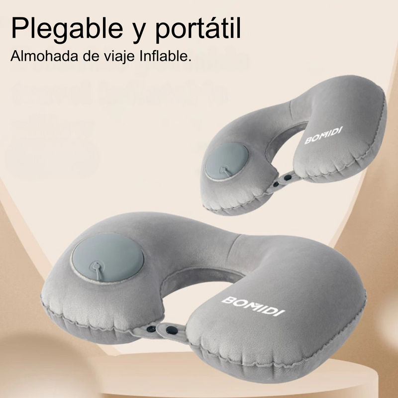 Almohada De Cuello Inflable Bomidi U02 Gris