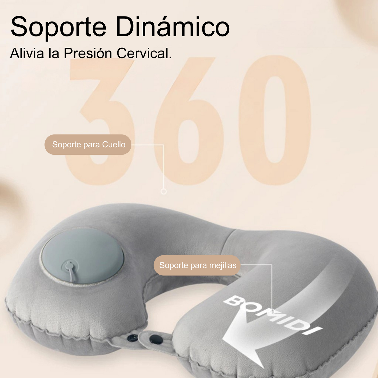 Masajeador de Pies FM2 Azul + Almohada De Cuello Inflable Bomidi U02 Gris