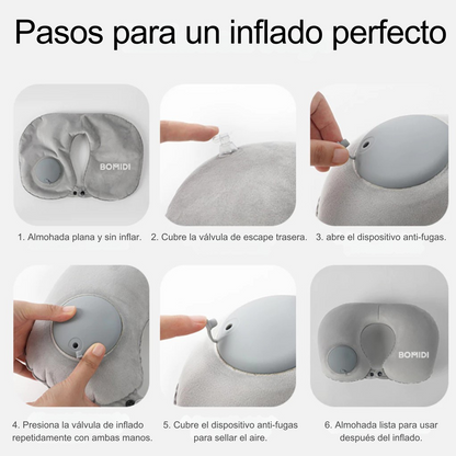 Masajeador de Pies FM2 Azul + Almohada De Cuello Inflable Bomidi U02 Gris