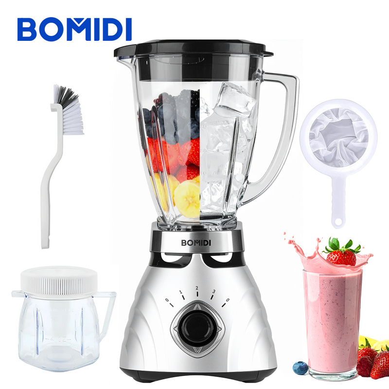 Licuadora Bomidi BJ01 | 3 Niveles con Vaso pequeño BJ01 | Silver