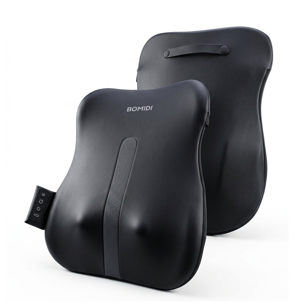 Soporte Masajeador Lumbar Bomidi BM01 | Ergonómico Ultra Delgado | Calor Terapéutico