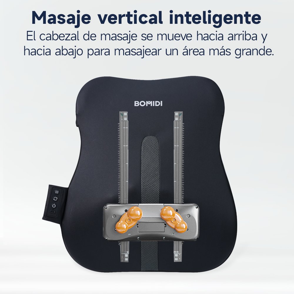 Soporte Masajeador Lumbar Bomidi BM01 | Ergonómico Ultra Delgado | Calor Terapéutico