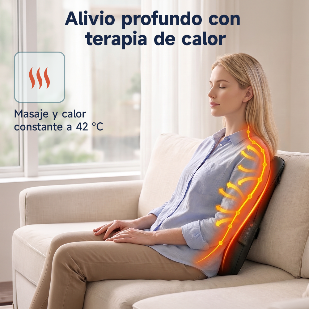 Soporte Masajeador Lumbar Bomidi BM01 | Ergonómico Ultra Delgado | Calor Terapéutico