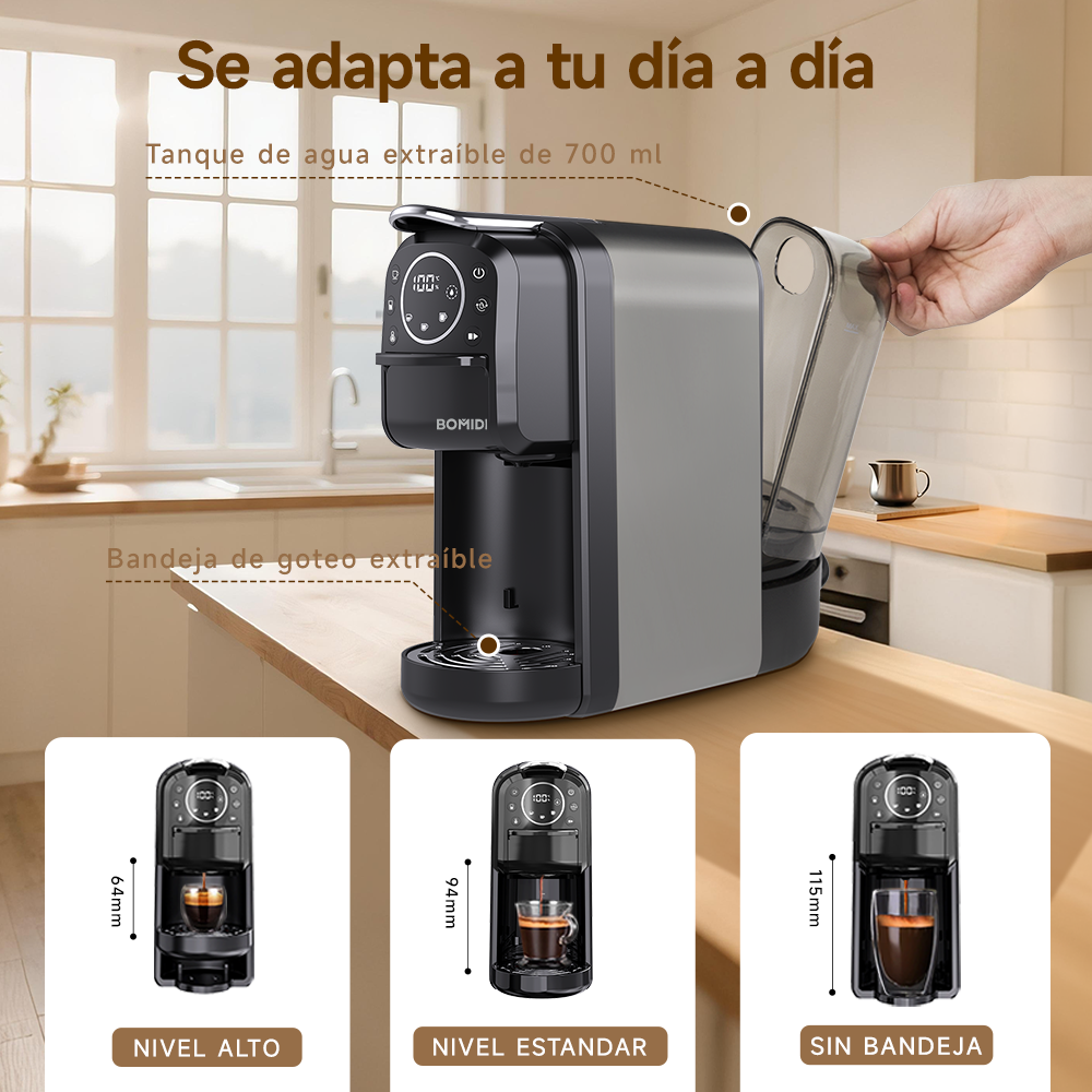 Cafetera de cápsulas Bomidi CM01 Negra