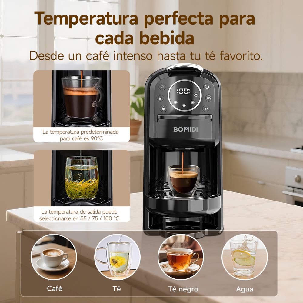 Cafetera de cápsulas Bomidi CM01 Negra