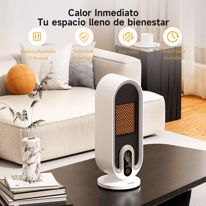 Calefactor Eléctrico H6 Bomidi Con 2 Modos y Temporizador