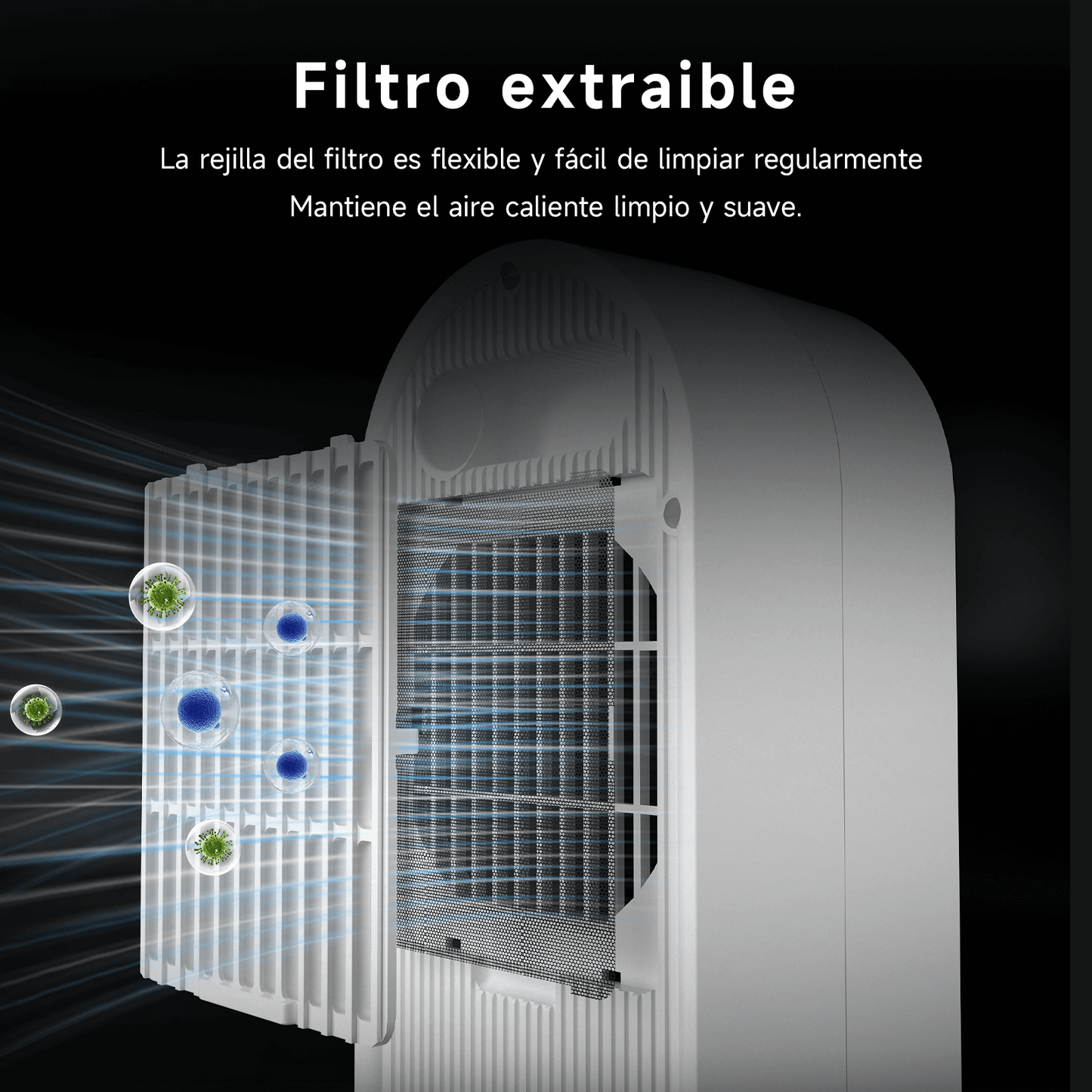 Calefactor Eléctrico H6 Bomidi Con 2 Modos y Temporizador