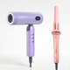 Secadora de Cabello Plegable HD08 + Rizador Automático Rosado HC02 Bomidi