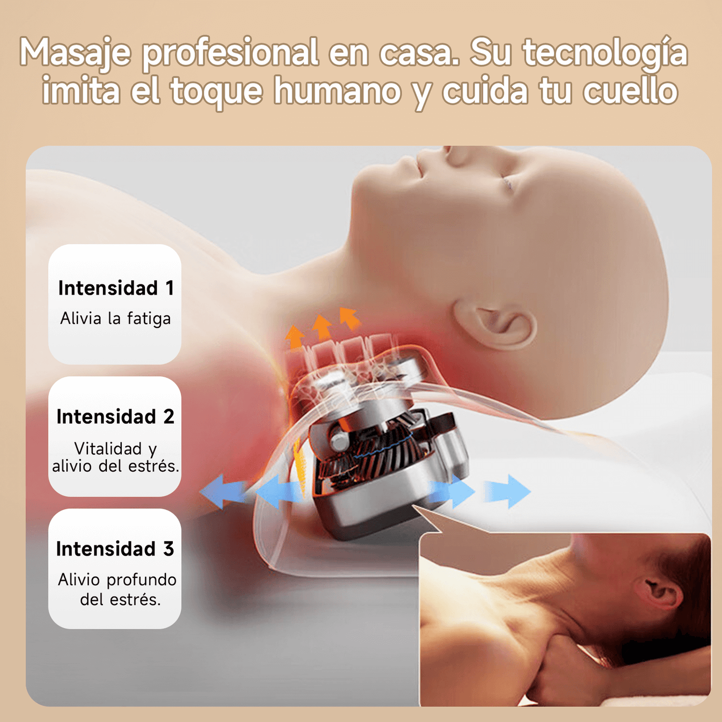 Almohada Masajeadora Inalámbrica Bomidi MP1 PRO | 3D Recargáble