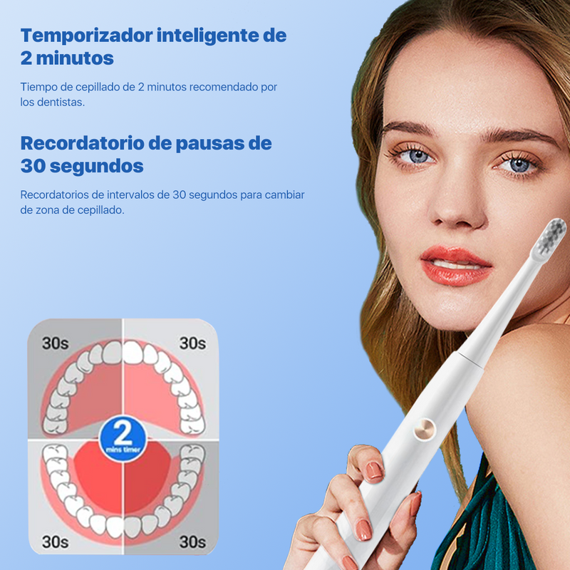 Cepillo Dental Eléctrico T501 + Repuesto T501-2 Blanco