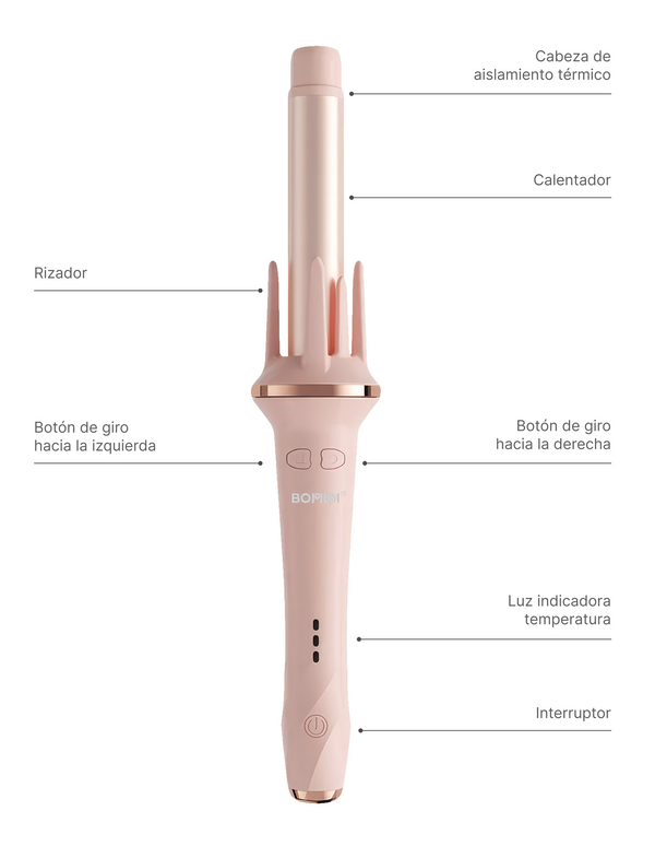 Rizador Automático de Cabello HC02 Rosado