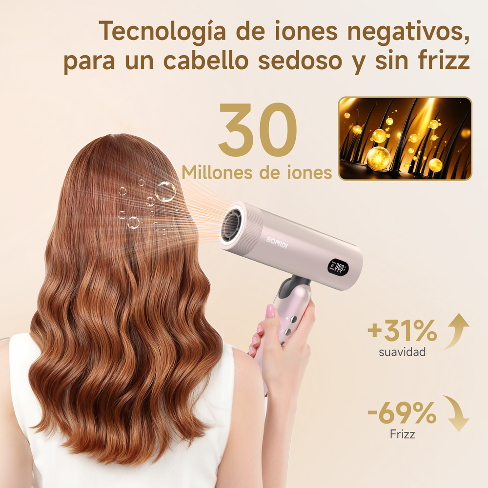Secadora de Cabello Plegable Bomidi HD08