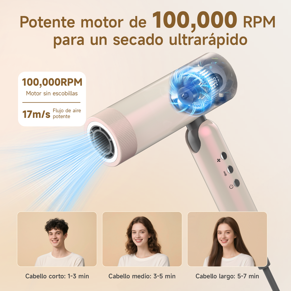 Secadora de Cabello Plegable Bomidi HD08