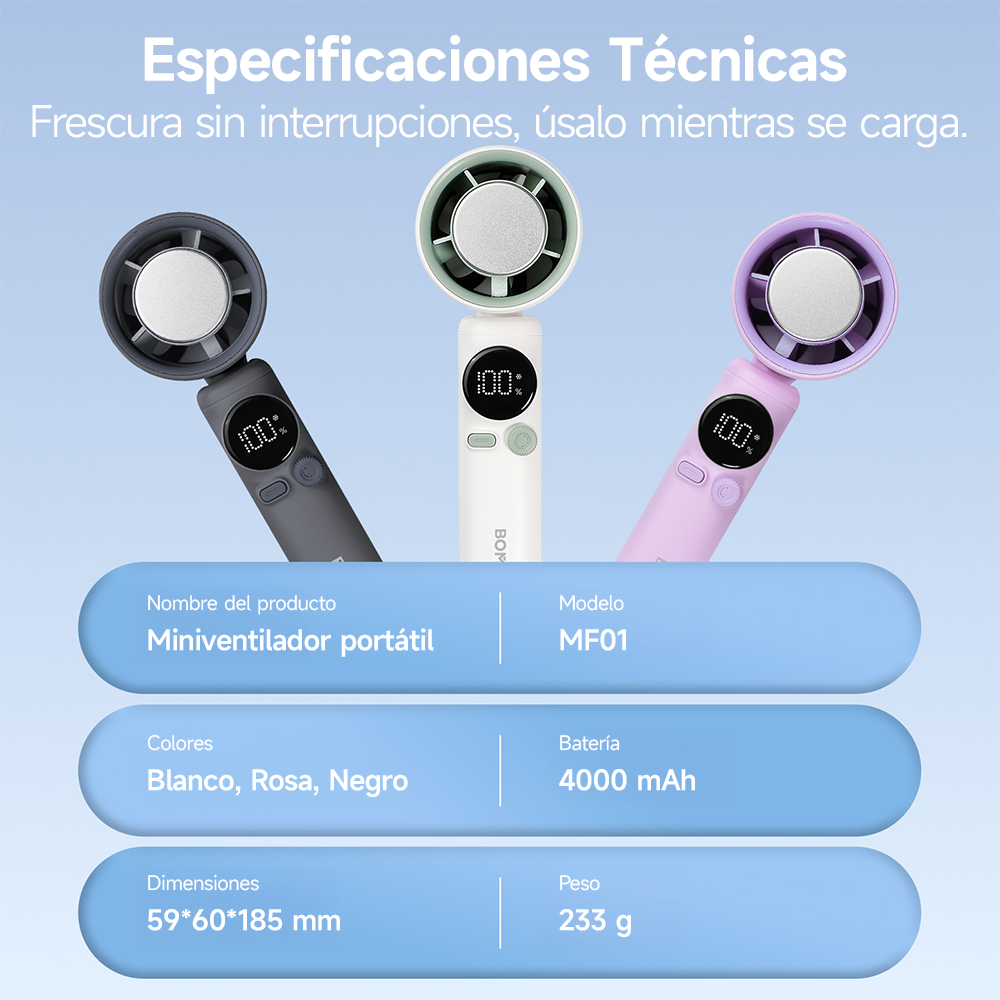 Ventilador de mano Bomidi MF01