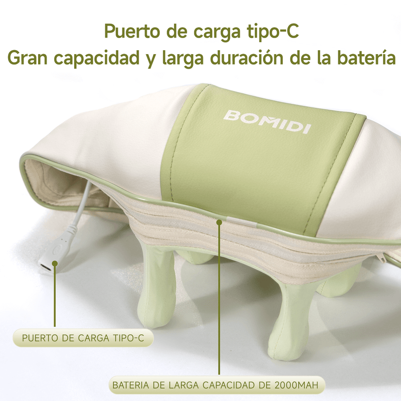 Masajeador de Cuello y Hombros BOMIDI MP2 Lite – Calor Terapéutico + Amasado Profundo