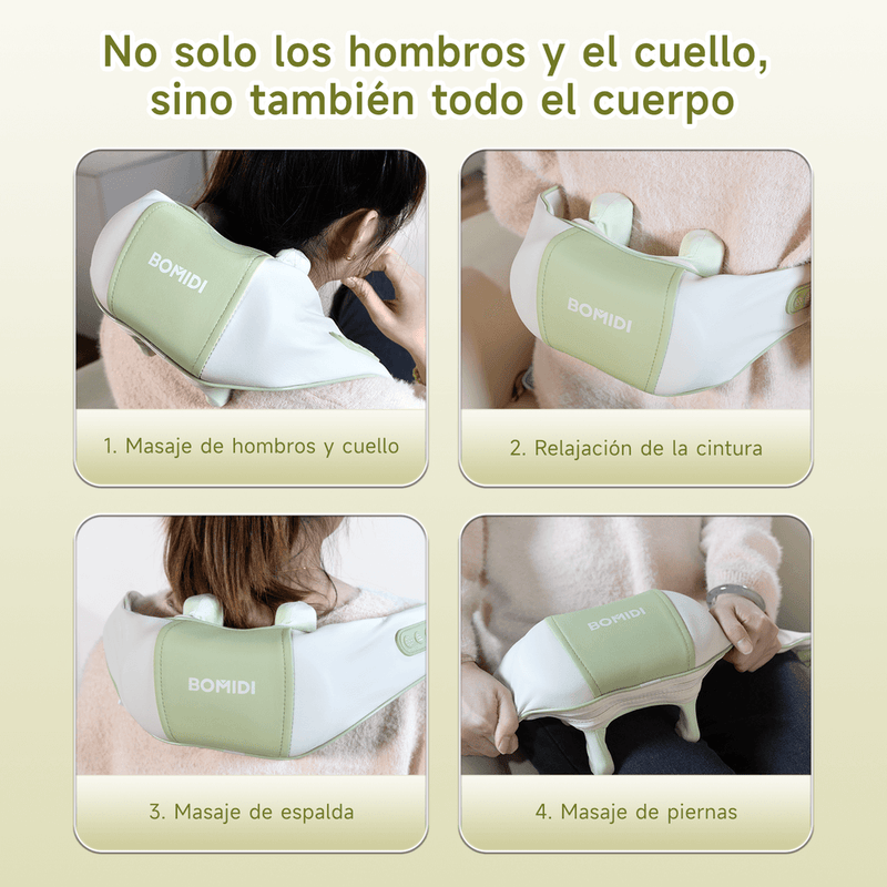 Masajeador de Cuello y Hombros BOMIDI MP2 Lite – Calor Terapéutico + Amasado Profundo