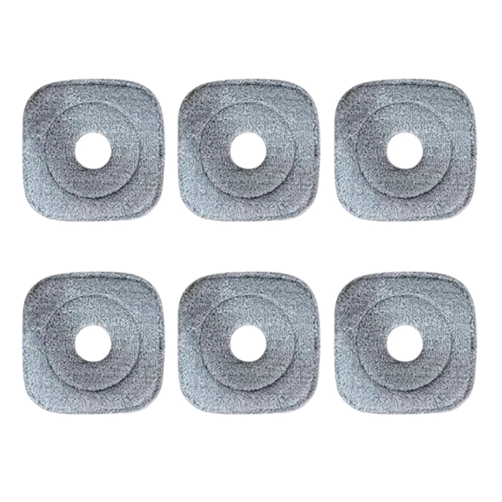 Set : 6 Paños/Mopas de Microfibra De Limpieza Para Trapeador M20_GR Bomidi